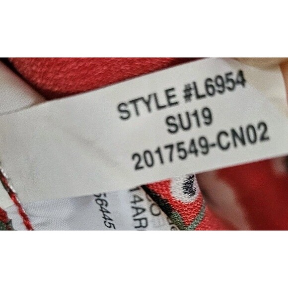 J.‎ Crew Dress 8 Wrap Day Red Floral Poppy Print Short Sleeve Tie Belted Boho - Picture 5 of 10